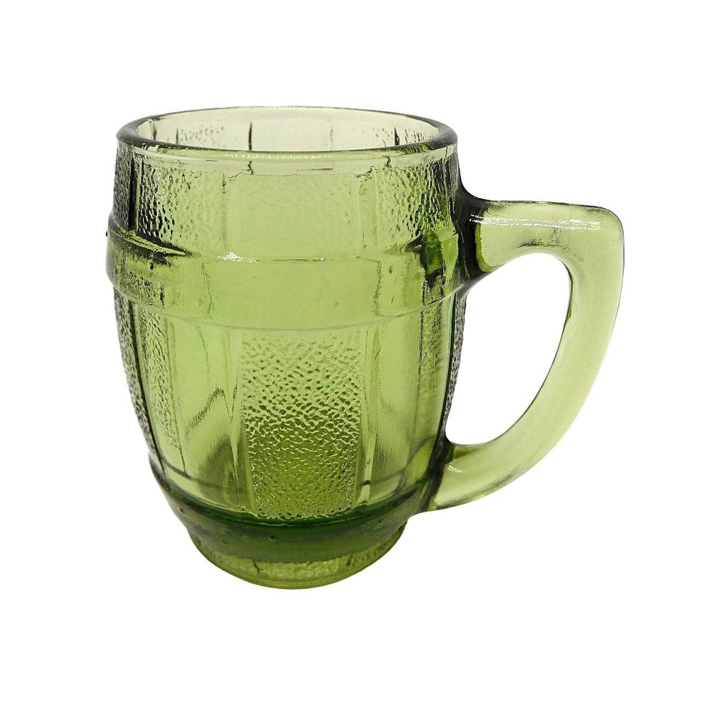 Vintage Green Whiskey Barrel Toothpick Holder Shot Glass